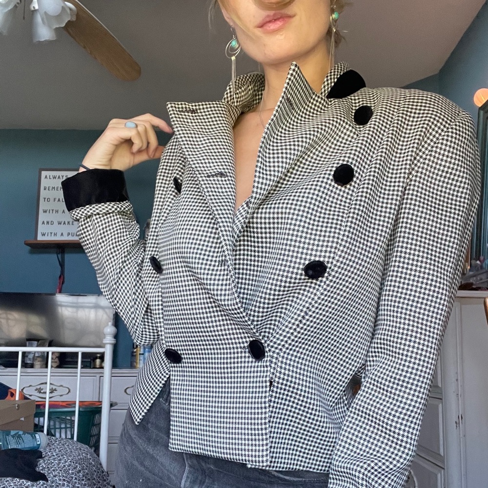Vintage checkered blazer